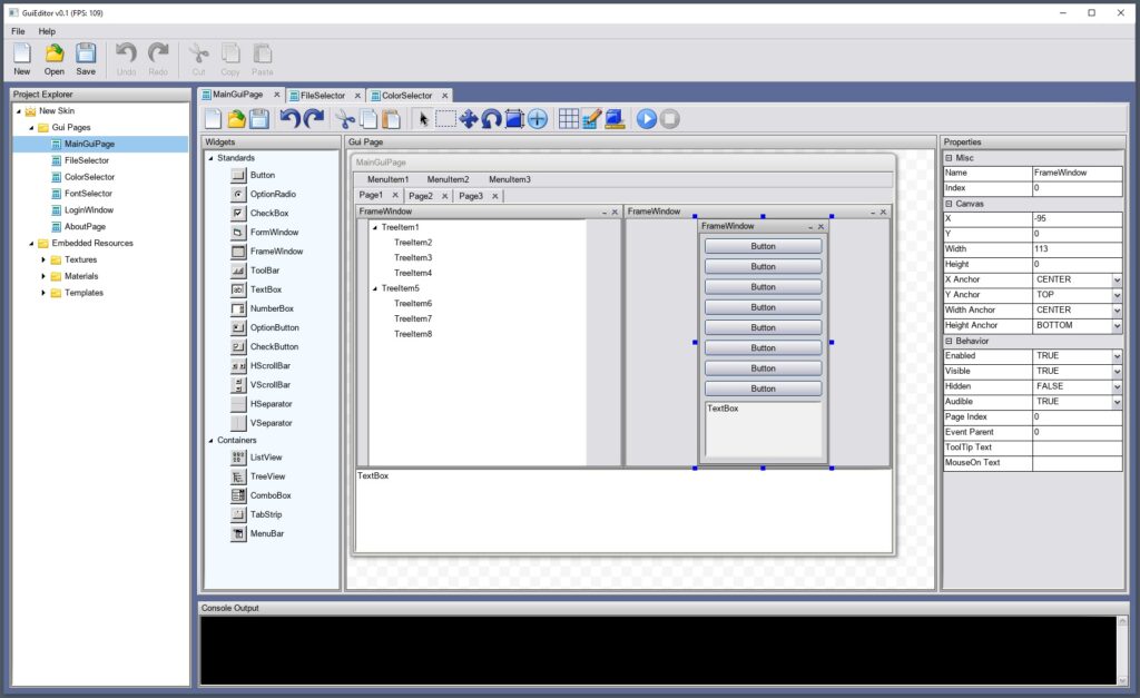 TextureMind Framework – Progress #21 – Gui Editor – TextureMind